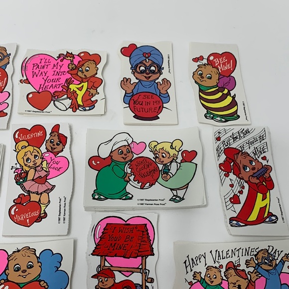 Alvin And The Chipmunks Valentines cards ephemera vintage - Picture 4 of 14